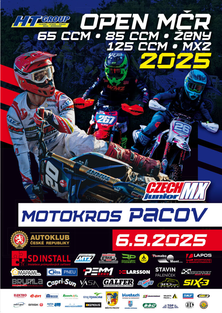 Open Mistrovství ČR v kategoriích 65 ccm, 85 ccm, 125 ccm/ženy/MX2, Pacov, 6. září 2025