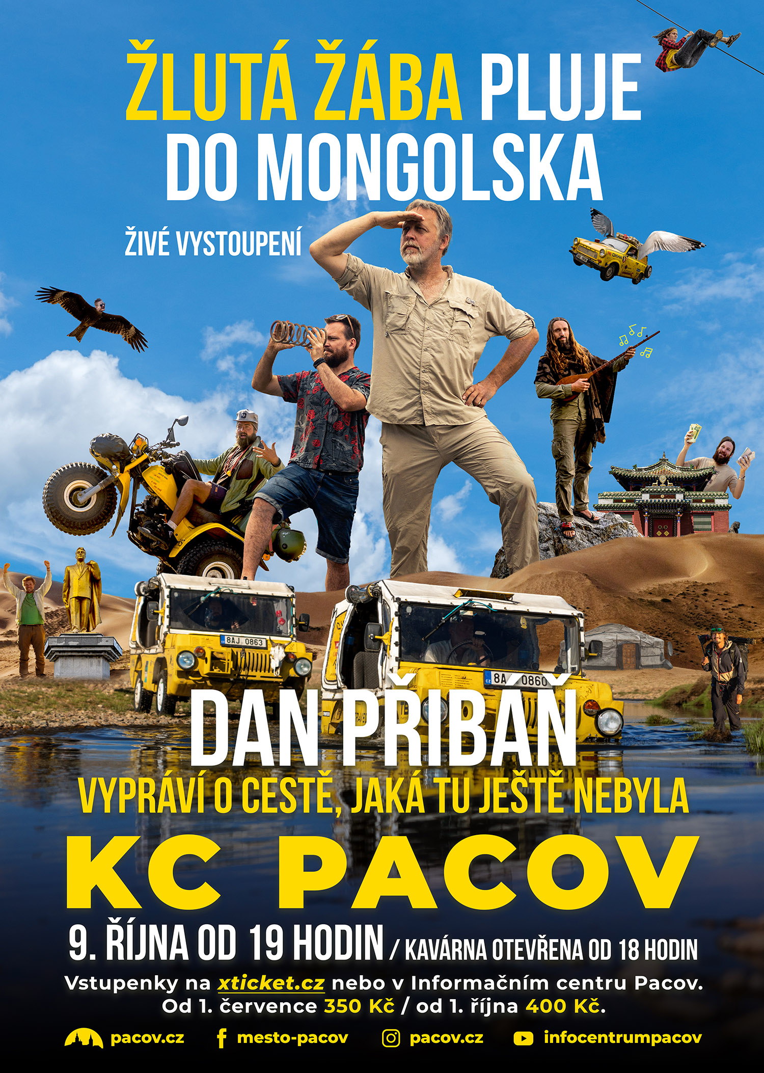 Žlutá žába pluje do Mongolska