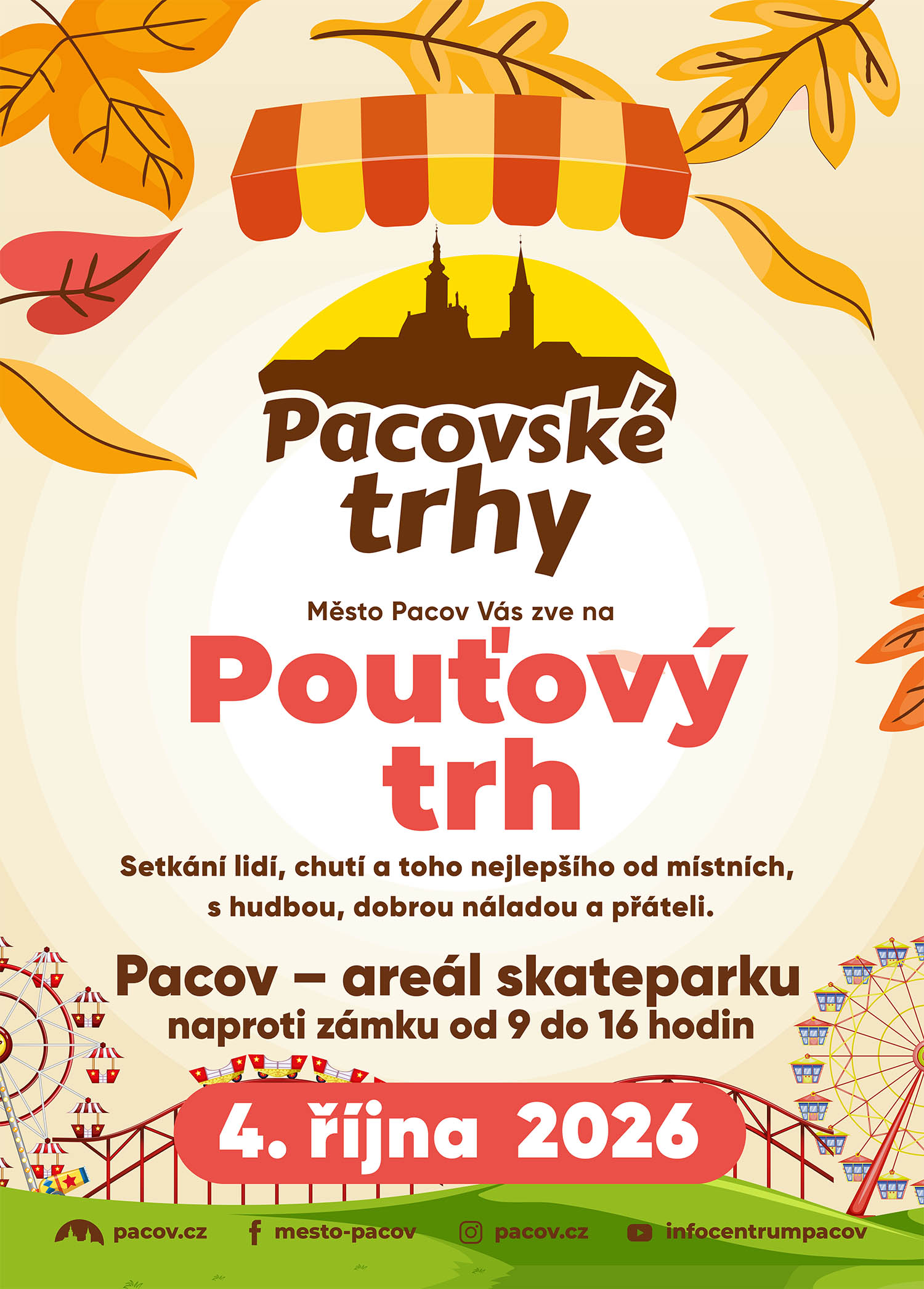 Pouťový trh Pacov / Neděle 4. října od 9 do 16 hodin