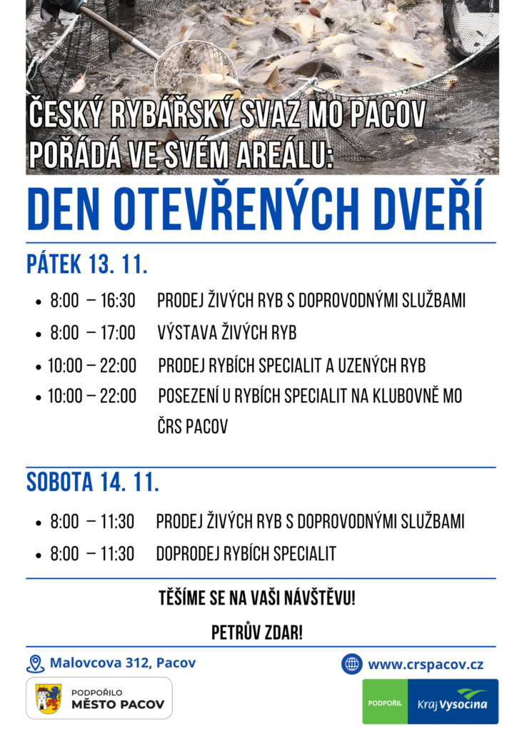 Den otevřených dveří ČRS MO Pacov
